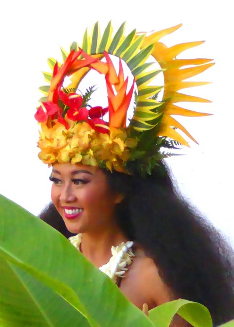 ‘Ori Tahiti | Outbound Tahitian Headpiece Fresh, Ori Tahiti Costume, Tahitian Headpiece, Hawaii Culture, Beautiful Headpieces, Tahitian Costumes, Ori Tahiti, Polynesian Dance, Tahitian Dance