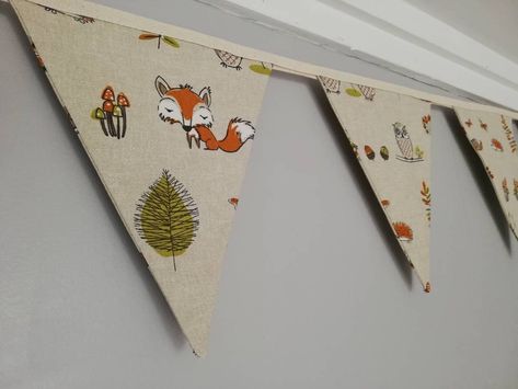 Thanks for the kind words! ★★★★★ "Lovely bunting, as described and arrived quickly! Thank you" Jude G. https://etsy.me/3me65wT Flowers And Mushrooms, Woodland Flowers, Garden Party Birthday, Garden Birthday, Bunting Flags, Fabric Bunting, Hedgehogs, Woodland Creatures, Cartoon Style