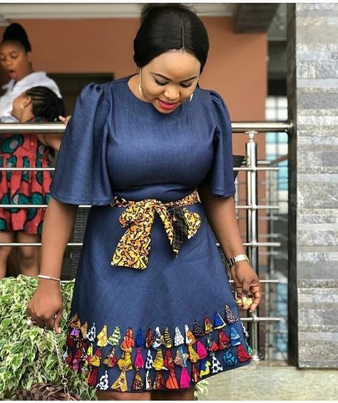 Ankara And Denim Combination, Jeans And Ankara Combination Dress, African Maternity, Stylish Naija, African Dresses For Kids, Best African Dresses, Short African Dresses, African Fashion Skirts, African Dresses Modern