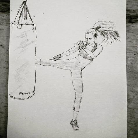 Sports Drawings, Pencil Sketch Images, Meaningful Drawings, Female Empowerment, Easy Drawings Sketches, Boxing Workout, Best Workout, Art Drawings Sketches Creative, Sketch Painting