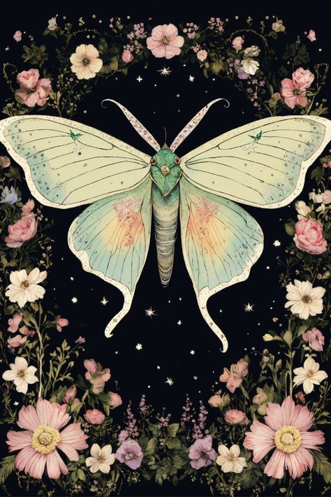 Luna Moth T-Shirt Lunar Moth Illustration, Advent Painting, Luna Moth Aesthetic, Luna Moth Wallpaper, Moth Background, Luna Moth Illustration, Moth Wallpaper, Luna Moth Tattoo, Moth Artwork