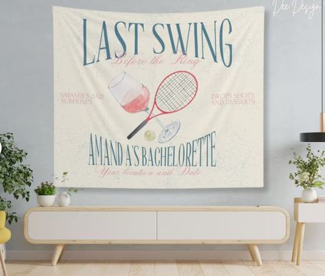 Game, set, match! Get ready to ace your celebration with our Custom Tennis Theme Party Banner! 🎾🎉 Perfect for birthdays, team victories, tournaments, and more! 🎈🏆 Add a touch of court-side charm to your special occasion with this versatile decor piece, a tennis-inspired addition to your festivities designed to serve up the spirit of the game. This unique banner serves as the ultimate party accessory, providing an unforgettable backdrop for your tennis-themed event Tennis Bachelorette, Bachelorette Party Backdrop, Game Set Match, Bachelorette Decorations, Party Backdrop, Birthday Party Decoration, Themed Birthday Party, Club Parties, Retirement Parties