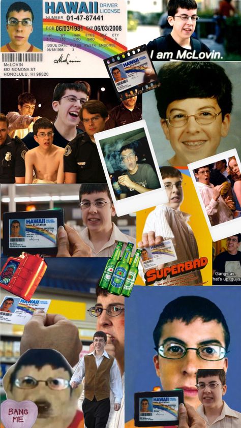 Mclovin #superbad #mclovin Fogell Mclovin Icon, Mclovin Aesthetic, Superbad Wallpaper, Mclovin Pfp, Superbad Mclovin, Mclovin Superbad, Buu Dbz, Rainn Wilson, Frat Parties