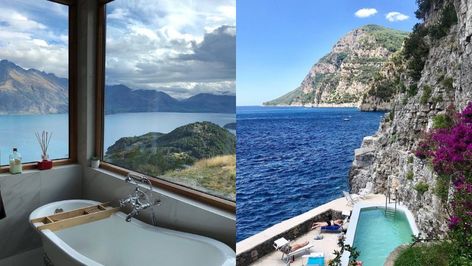 most instagrammable airbnbs Ravello Italy, Siargao, Private Dock, Mojave Desert, Summer Feeling, Queenstown, Lake Como, Outdoor Shower, Travel Inspo