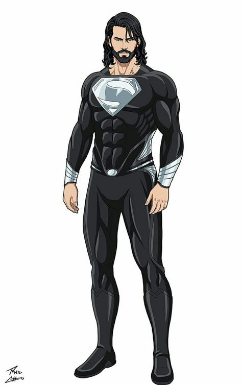 Superman Black Suit, Victor Garcia, Silver Suit, Superman Suit, Superman Characters, Black Superman, Superman Pictures, Phil Cho, Flash Dc Comics