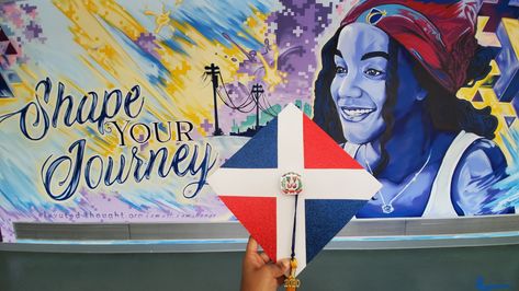 Dominican Republic Graduation Cap, Dominican Graduation Cap, Dominican Flag, Dominican Republic Flag, Dominican Republic, Graduation Cap, Flag, Art