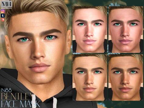 Sims 4 Face Mask, Cc Skin, Mens Face Mask, Face Mask Men, The Sims 4 Skin, Sims Packs, Skin Face Mask, Mask For Men, Free Sims 4