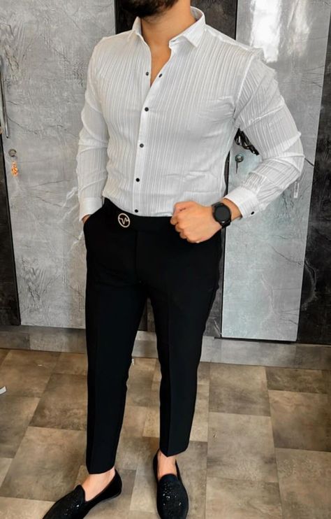 Formal Pant Shirt For Men, Men Shirt Style Formal Mens Fashion, Masculine Contemporary, Formal Boys Outfit, Business Casual Attire For Men, Prince Coat, Fashion Models Men, Mens Smart Casual Outfits, Mens Business Casual Outfits