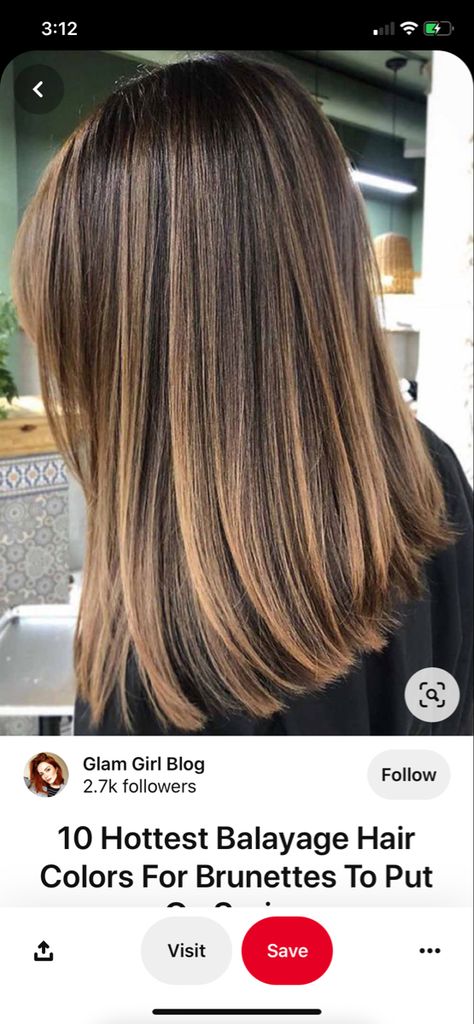 Bayalage Blonde On Brunette Straight, Low Maintenance Baylage Brunette, Baylage Straight Hair Brown, Straight Baylage Hair Brunettes, Baylage Hair Straight Hair, Lowlights For Brunettes Straight Hair, Brunette Highlights Straight Hair, Baylage Brunette Medium, Baylage Straight Hair