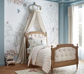 Princess Crown Cornice and Sheers Vintage Princess Bedroom, Kids Princess Room, Princesscore Room, Princess Mural, Ballerina Room, Rose Bedroom, Princess Room Decor, Eden Rose, Bed Crown