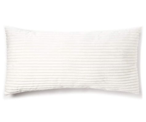 Bright White Ribbed Body Pillow, (16" x 34") at Big Lots. Long White Pillow, White Long Pillow, White Body Pillow, Throw Pillows Preppy, Throw Pillows Long, White Fluffy Pillow, Bedroom Wishlist, Ruffle Pillow Case, Florida Bedroom