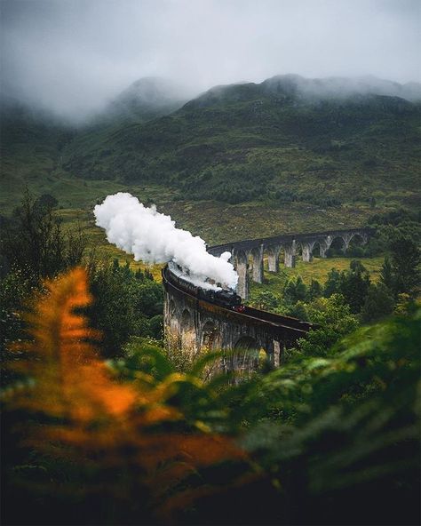 Caitlin Clements (@cait7911) • Instagram photos and videos Glenfinnan Viaduct, Hogwarts Express Train, The Hogwarts Express, Beautiful Landscape Photography, Scottish Landscape, Hogwarts Express, Isle Of Skye, Scotland Travel, Drone Photography