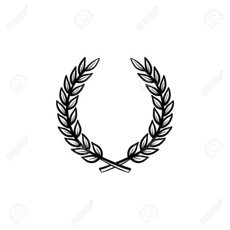 Laurel Wreath Tattoo, Sleeve Tattoos For Guys, Lion Art Tattoo, Wreath Tattoo, Wreath Vector, Hand Icon, Traditional Tattoo Flowers, Armband Tattoo Design, Cool Chest Tattoos