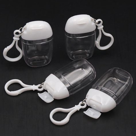 1PC 30ml Empty Hand Sanitizer Travel Small Size Holder Hook Keychain Carriers White Flip Cap Reusable Portable Empty Bottles New|Refillable Bottles| - AliExpress Hand Sanitizer Bottle, Sanitizer Bottle, Empty Plastic Bottles, Ring Hook, Gloss À Lèvres, Accessories Holder, Cosmetic Containers, Refillable Bottles, Travel Bottles