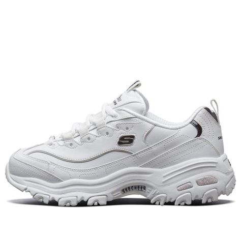 Skechers D'Lites Marathon Running Shoes/Sneakers White Skechers, Skechers D'lites, Sketchers Shoes, Skechers D Lites, Pretty Shoes Sneakers, Skechers Sneakers, Marathon Running Shoes, Sports Sneakers, Aesthetic Shoes