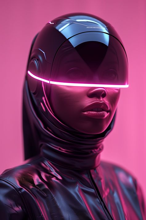 Imagination showcase curated by ThetaCursed, License: CC BY-NC 4.0 Bug Makeup, Neon Helmet, Home Screen Wallpaper Hd, Architectural Fashion, What Is An Artist, Cyberpunk Girl, Cyberpunk Aesthetic, Afrocentric Art, Cyberpunk Art