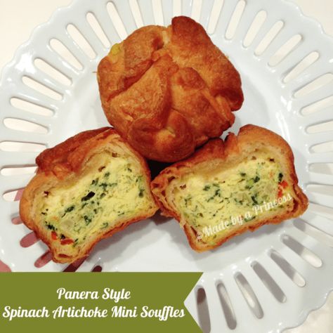 Savoury Souffle, Eggs Souffle, Spinach Artichoke Souffle, Panera Souffle, Mini Souffle, Recipes Quiche, Breakfast Souffle, Decadent Breakfast, Spinach Souffle