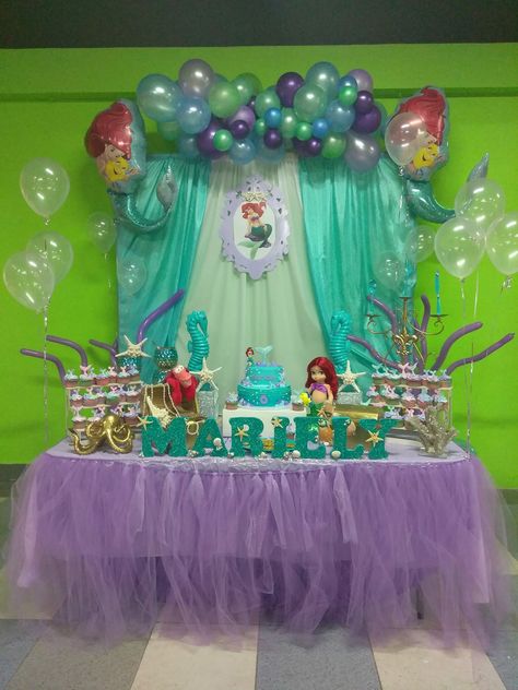 Little Mermaid Birthday Party Arial Birthday Party, Mermaid Birthday Party Decorations Diy, Diy Mermaid Birthday Party, Mermaid Birthday Decorations, Ariel Party, Ariel Birthday Party, Mermaid Birthday Party Decorations, Ariel Birthday, Mermaid Party Decorations