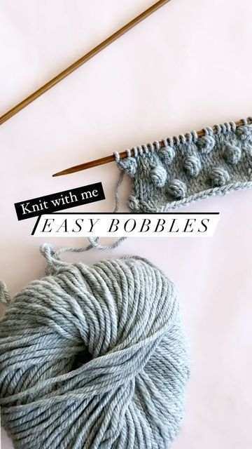 Knit Bobbles, How Do You Knit, Bobble Crochet, Knit Stitches, Ready To Pop, Learn How To Knit, Bobble Stitch, Knitting Techniques, Crochet Techniques