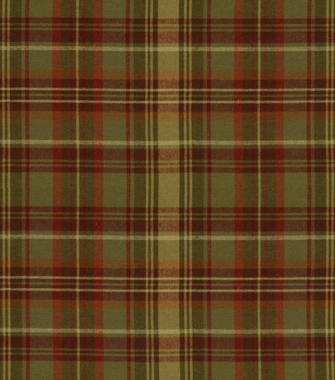 Covingtion Tartan Plaid Black Cotton Linen Blend Home Decor Fabric | JOANN Tartan Decor, Red Plaid Pillows, Plaid Sofa, Dark Living Rooms, Earth Tone Color, Plaid Pillow, Junk Art, Plaid Fabric, Vintage Plaid