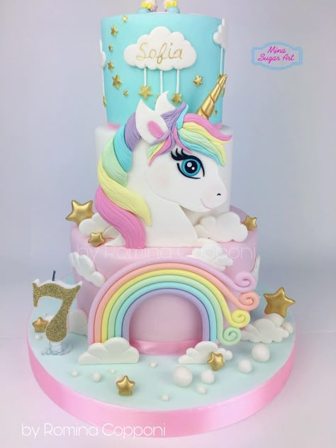 Unicorn Cakes For Girls Birthday, Birthday Cakes Unicorn, Cake Unicorn Birthday, Birthday Cake Candy, Cakes Unicorn, Birthday Cake Unicorn, Unicorn Cake Design, Unicorn Birthday Party Cake, 4de Verjaardag