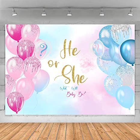 Backdrop Pink, Table Background, Balloon Background, Gender Reveal Balloons, Baby Shower Backdrop, Party Photography, Blue Baby Shower, Blue Balloons, Event Themes