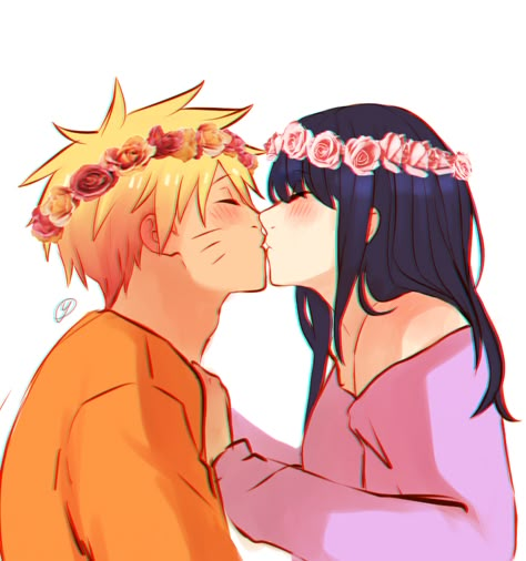 y-a-n-d-e-r-e: “ cuties + flower crowns (✿◠‿◠) ” Naruto Y Hinata, Naruto Hinata, Naruto And Hinata, Hinata Hyuga, Naruto Anime, Naruto Uzumaki, Naruto Boruto, Anime Naruto, Naruto Shippuden