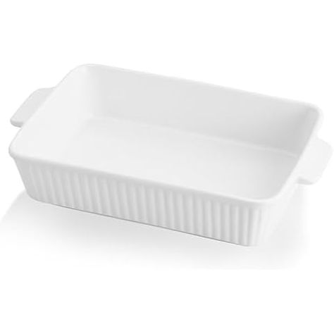 DOWAN Casserole Dish, 9x13 Ceramic Baking Dish, Large Lasagna Pan Deep, Casserole Dishes for Oven, 135 oz Deep Baking Pan with Handles, Oven Safe and Durable Bakeware for Lasagna, Roasts, White : Amazon.ca: Home Lasagna Pan, Ceramic Bakeware, Casserole Pan, Ceramic Baking Dish, Bakeware Set, Bakeware, Baking Pans, Casserole Dishes, Lasagna