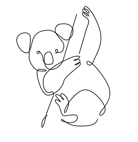 Bear Outline, Koala Tattoo, Koala Drawing, Australia Tattoo, Animal Line Drawings, Tattoo Samples, Cute Small Drawings, Art Beat, Bear Tattoo