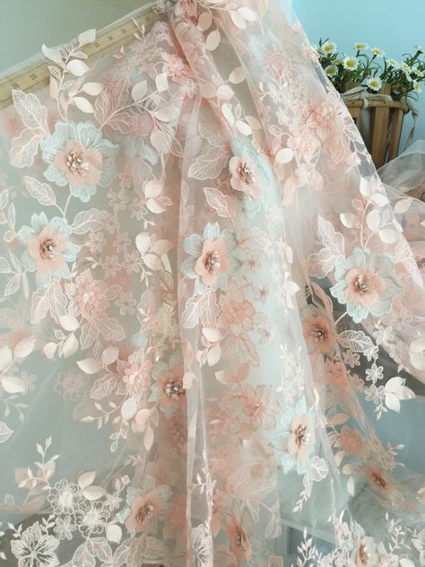 Haute Couture Fabric, Dressing Ideas, Clothes Fabric, Lace Diy, Gorgeous Prom Dresses, Bridal Lace Fabric, Haute Couture Dresses, Linens And Lace, Wedding Gowns Lace