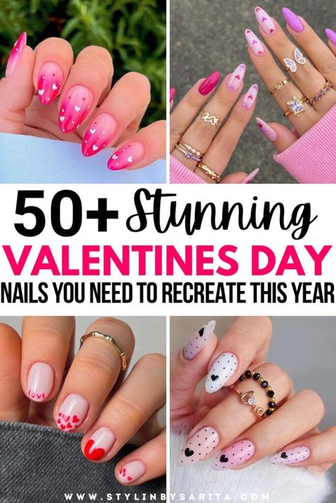 Short Valentines Nails, Valentines Nail Ideas, Valentines Nails Ideas, Cute Valentines Nails, Valentines Nail Art Designs, White Nails With Gold, Red And White Nails, Valentines Nail, S Nails