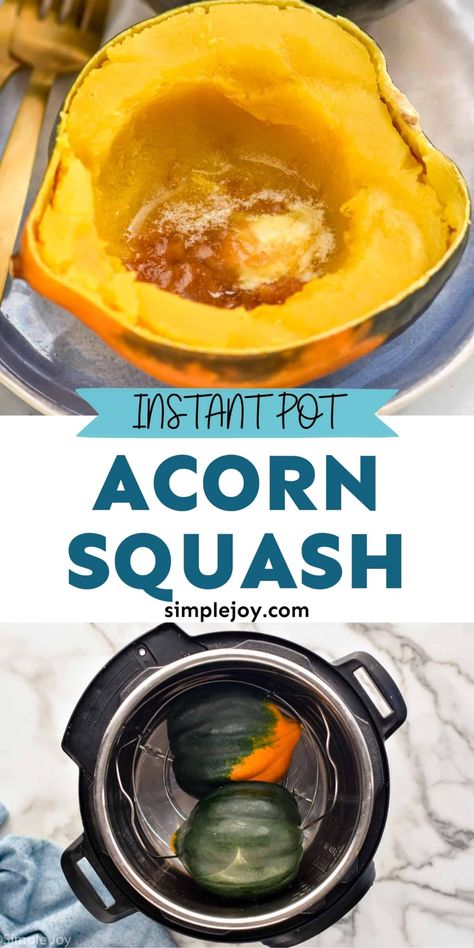 Instant Pot Acorn Squash makes for the perfect hands off side dish recipe! This is a great way to add vegetables to your dinner without any fuss. Instant Pot Acorn Squash, Cook Acorn Squash, Acorn Squash Soup, Acorn Squash Recipe, Squash Risotto, Acorn Squash Recipes, Thanksgiving Cooking, Squash Recipe, Keto Ideas