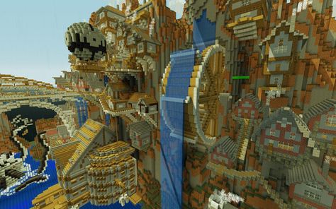 Minecraft Mountain, Minecraft Welten, Minecraft Steampunk, Minecraft Structures, Steampunk Stuff, Minecraft Servers, Minecraft Pictures, All Minecraft, Minecraft Server