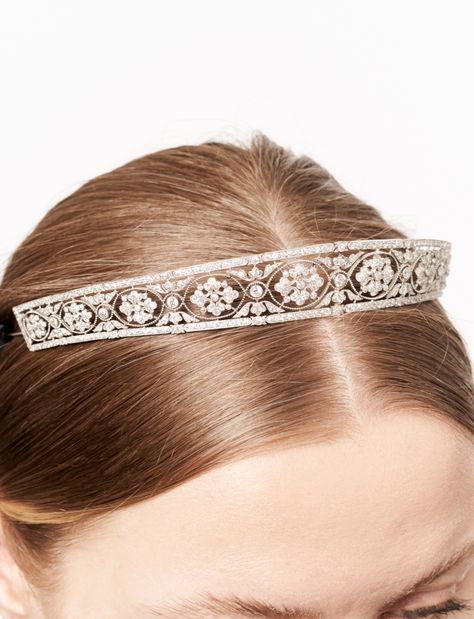 Diamond Bandeau Tiara, Bandeau Tiara, Vintage Tiara, Tiaras Jewellery, Gold Tiara, Headpiece Jewelry, Diamond Tiara, Lace Set, Plain Bands