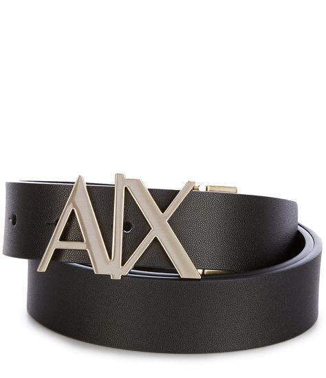 From Armani Exchange, this belt features:Approximate 1" widthMetal hardware with "AX" logo buckle and leather keeperLeatherSpot cleanImported.Suggested belt size: Take your existing pants size and add two inches.E.g. if your pants size is 32, purchase a size 34. Luxury Men's Belts For Office, Luxury Men's Silver Belt, Armani Exchange Belt, Tommy Hilfiger Belt, Luxury Men's Belt With Silver-tone Logo Plaque, Luxury Black Belt With Silver-tone Logo Plaque, Instagram Funny, Armani Exchange, Belt Size