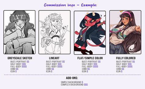 Commission Ideas, Drawing Commissions, Thumbnail Design, Commissioned Artwork, Anime Dolls, Passion Project, Art Pricing, Character Sheet, Commission Art