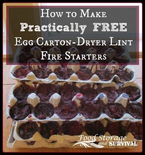 Practically Free Egg Carton Dryer Lint Firestarters Egg Carton Fire Starters Homemade, Egg Carton Fire Starters, Make Fire Starters, Firestarters Diy, Homemade Fire Starters, Camping Fire Starters, Fire Starters Diy, Prepper Food, How To Make Fire