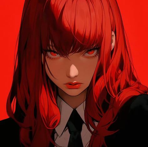 Anime Red Hair, Badass Aesthetic, Hair Icon, Female Profile, Digital Portrait Art, Jairzinho, Anime Character Drawing, Dark Beauty, Handsome Anime Guys