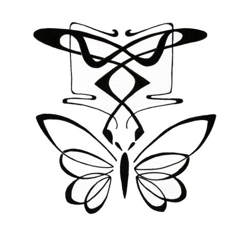 Art Nouveau Butterfly by SilverWingsButterfly Art Nouveau Tattoo Design, Dragonfly Art Deco, Art Nouveau Butterfly, Butterfly Wings Art, Art Deco Tattoo, Art Deco Logo, Art Nouveau Tattoo, Butterfly Tattoo On Shoulder, Butterfly Back Tattoo