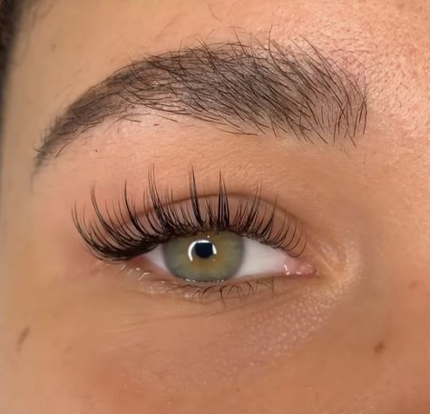 Eyelash Extension Natural Look, Super Natural Eyelash Extensions, Lash Extensions Styles Natural Cat Eye, Natural Lash Extensions Cat Eye, Small Lash Extensions, Long Classic Eyelash Extensions, Natural Eye Lash Extensions, Lashes Extensions Styles, Simple Lash Extensions