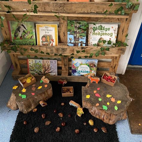 Preschool Calm Down Corner Ideas, Classroom Area Signs, Ks1 Reading Corner, Book Area Eyfs, Autumn Display Eyfs, Phonics Display Board, Hygge Eyfs, Book Corner Eyfs, Reggio Literacy