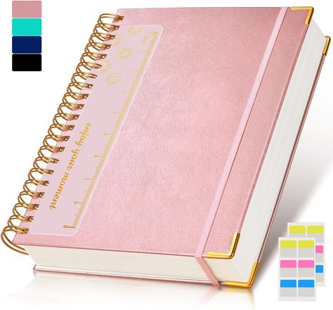 Spiral Notebook Journal 8.5” x 11”, 300 Pages Hardcover Leather Lined Journals for Women Men, A4 Large College Ruled Notebooks with 100 GSM Thick Paper, Spiral Journal for Writing Work School, Pink Paper Spiral, A4 Notebook, Spiral Journal, Ruled Notebook, Cute Notebooks, Cool Notebooks, Composition Notebook, Pen Gift, Work Organization