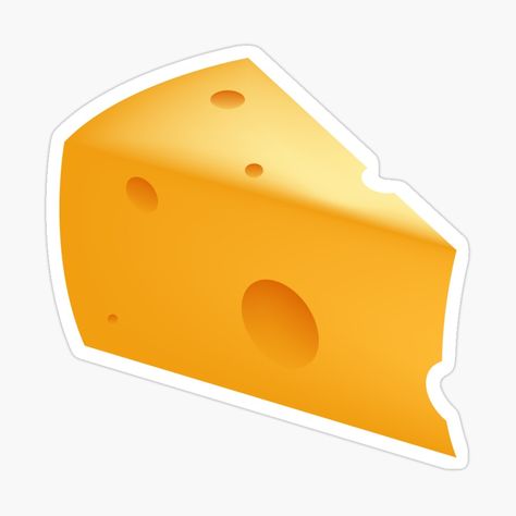 Eden Cheese, Cheese Emoji, Cheese With Holes, Nutritional Snacks, Emoji Design, Yellow Orange, Eden, Sticker Design, Sell Your Art