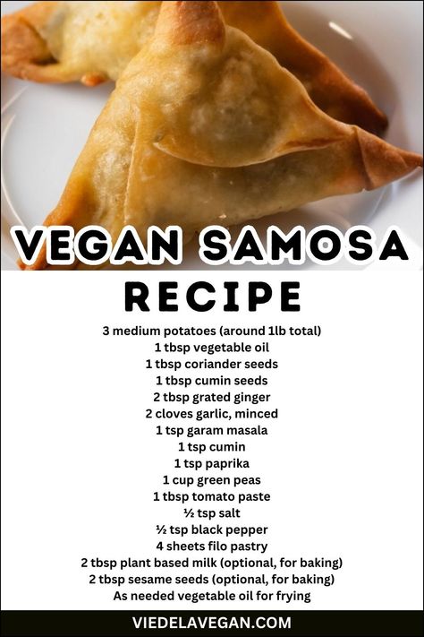 Vegan Samosa Recipe Vegan Samosa, Spiced Vegetables, Vegan Snack Recipes, Samosa Recipe, Crowd Pleasing Appetizers, Vegan Snack, Kale Chips, Taste Made, Samosa