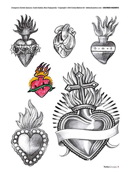 Sacred & anatomical hearts tattoo Hearts Tattoos, Hearts Tattoo, Sacred Heart Tattoos, Anatomical Heart Tattoo, Paradise Tattoo, Logos Retro, Tattoo Heart, Sacred Hearts, Heart Tattoo Designs