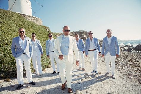 Beach Wedding Mens Attire- WeddingTropics Beach Groomsmen, Beach Wedding Groom Attire, Mens Beach Wedding Attire, Beach Wedding Men, Beach Wedding Groomsmen, Beach Wedding Groom, Beach Wedding Suits, Beach Wedding Aisles, Groomsmen Style