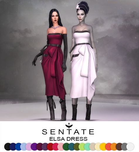 Couture Draping, Ts4 Mods, Vampire Dress, Sims 4 Mm Cc, Sims 4 Cc Folder, Elsa Dress, Sims 4 Dresses, Sims 4 Mm, Sims Four