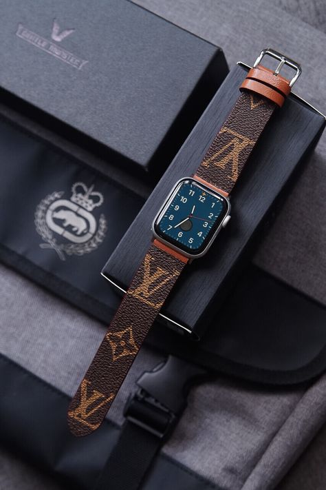 Custom Made Louis Vuitton Monogram Apple Watch Band Luis Vuitton Apple Watch Band, Lv Monogram Bag, Gucci Apple Watch Band, Lv Damier, Apple Watch Series 8, Mcm Bags, Authentic Bags, Apple Watch Ultra, Gucci Watch