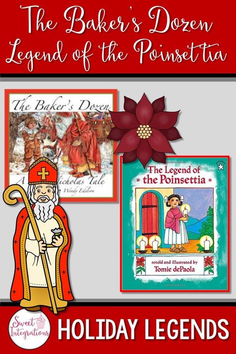 The Baker's Dozen is a beautifully illustrated book for the holiday season. This blog post includes graphic organizers for characterization, cause and effect, and main idea for the book study. If you are studying legends, I highly recommend this book about Dutch Colonial New York. Character Traits Graphic Organizer, Christmas Legends, Legend Of The Poinsettia, January Activities, St Nicholas Day, December Activities, Teaching Holidays, 21st Century Skills, Dutch Colonial