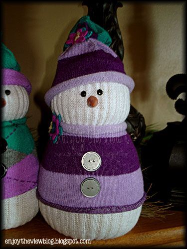 DIY Sock Snowmen - enjoytheviewblog.com